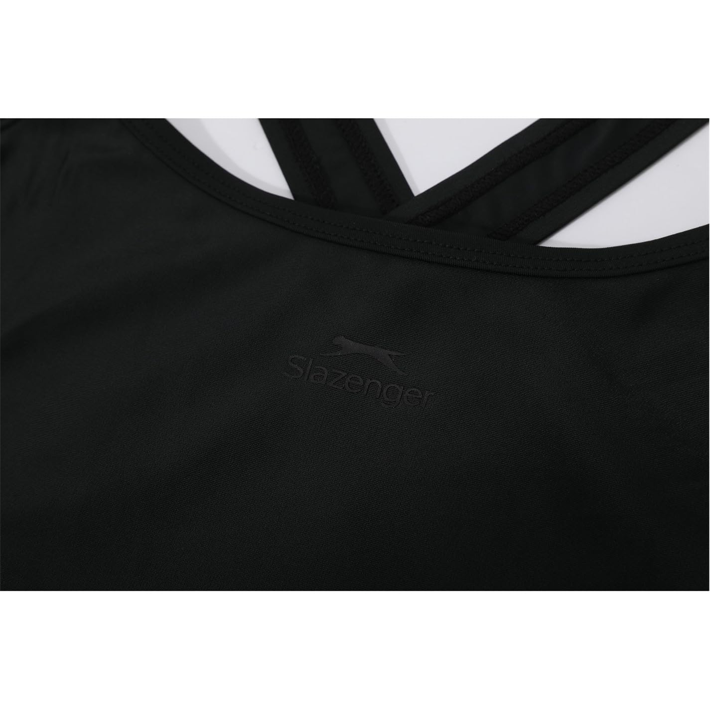Slazenger Damen X Back Schwimmanzug Flatlocknähte Schwarz M