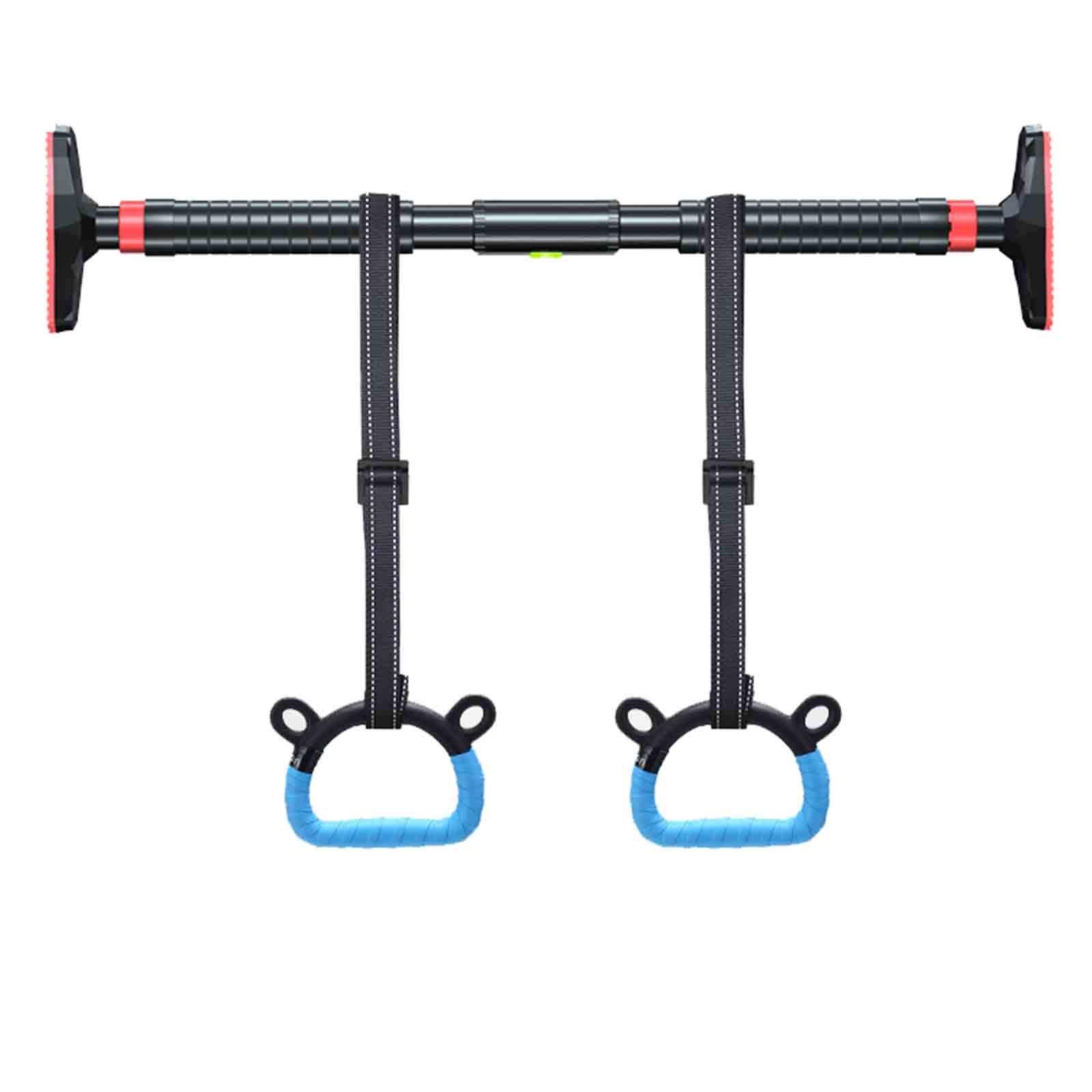 QUSYZD Pull-Up Bars Telescopic Steel Horizontal Bar, Home Fitness Chin Up Bar, Multifunctional Corridor Suspension Bar, 70-180Cm/27.5-70.8In, Load 300Kg/661Ib,Pullup Bar+ring-115145cm
