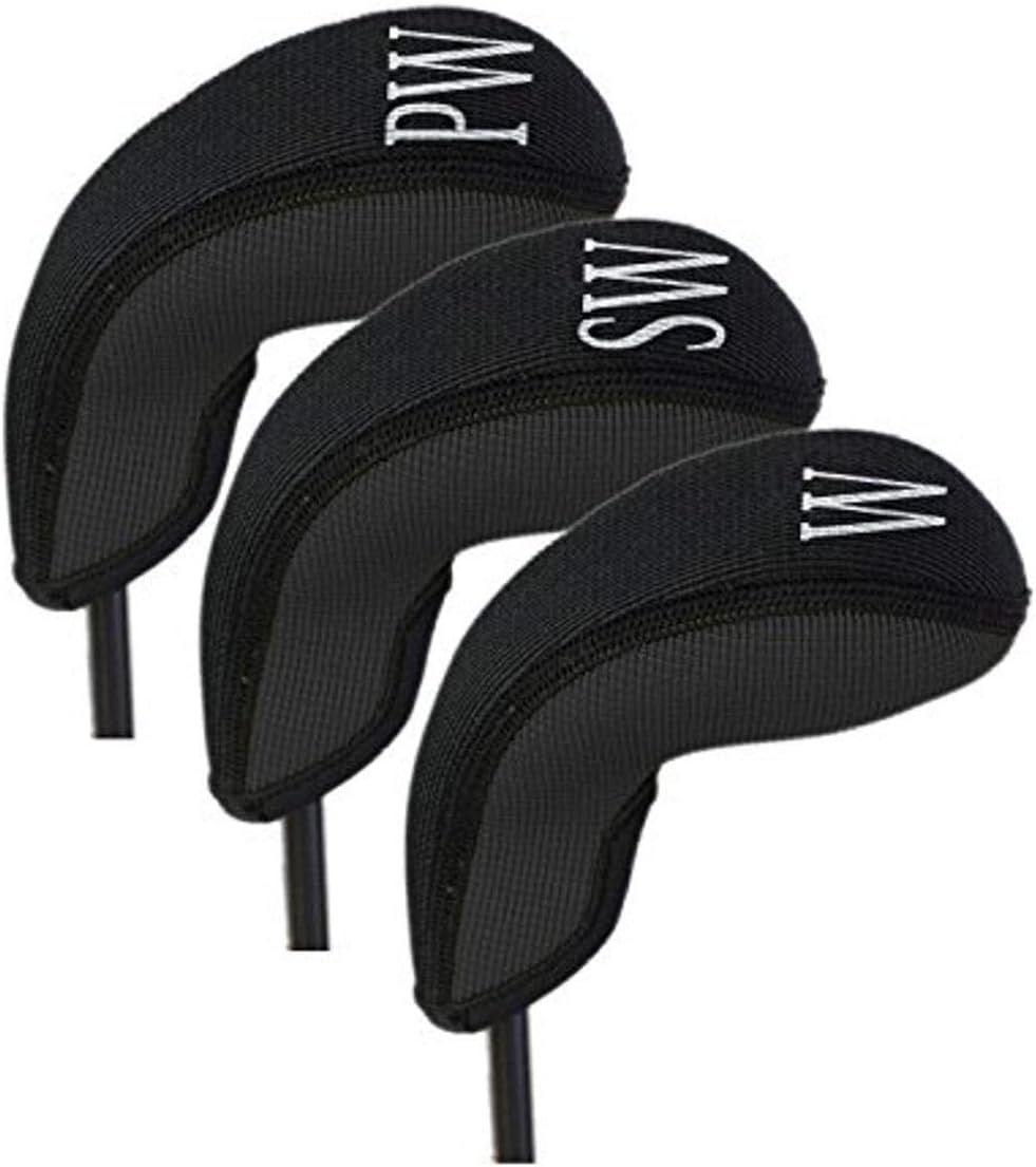 Stealth Club Covers 48010 Hybrid Shorty Pitch Wedge Set (3-Piece), PW- SW-W, Black Solid