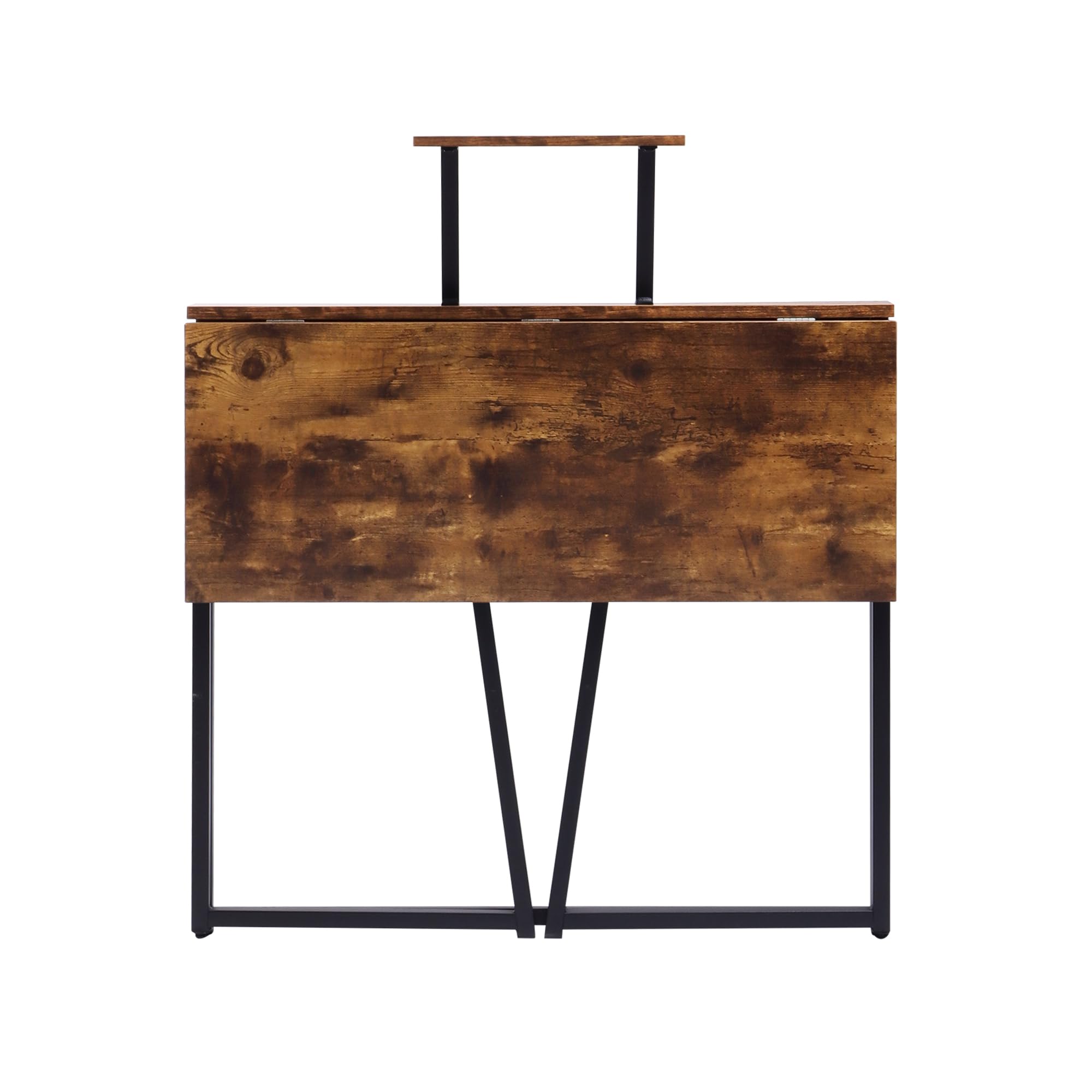 FurnitureR - Mesa Plegable Multiusos para Ocio Creativo, Superficie de Madera con Estante Elevado, Ideal para Dibujo, Artista, Ocio Creativo, fácil de Mover, 80 x 40 x 74 cm