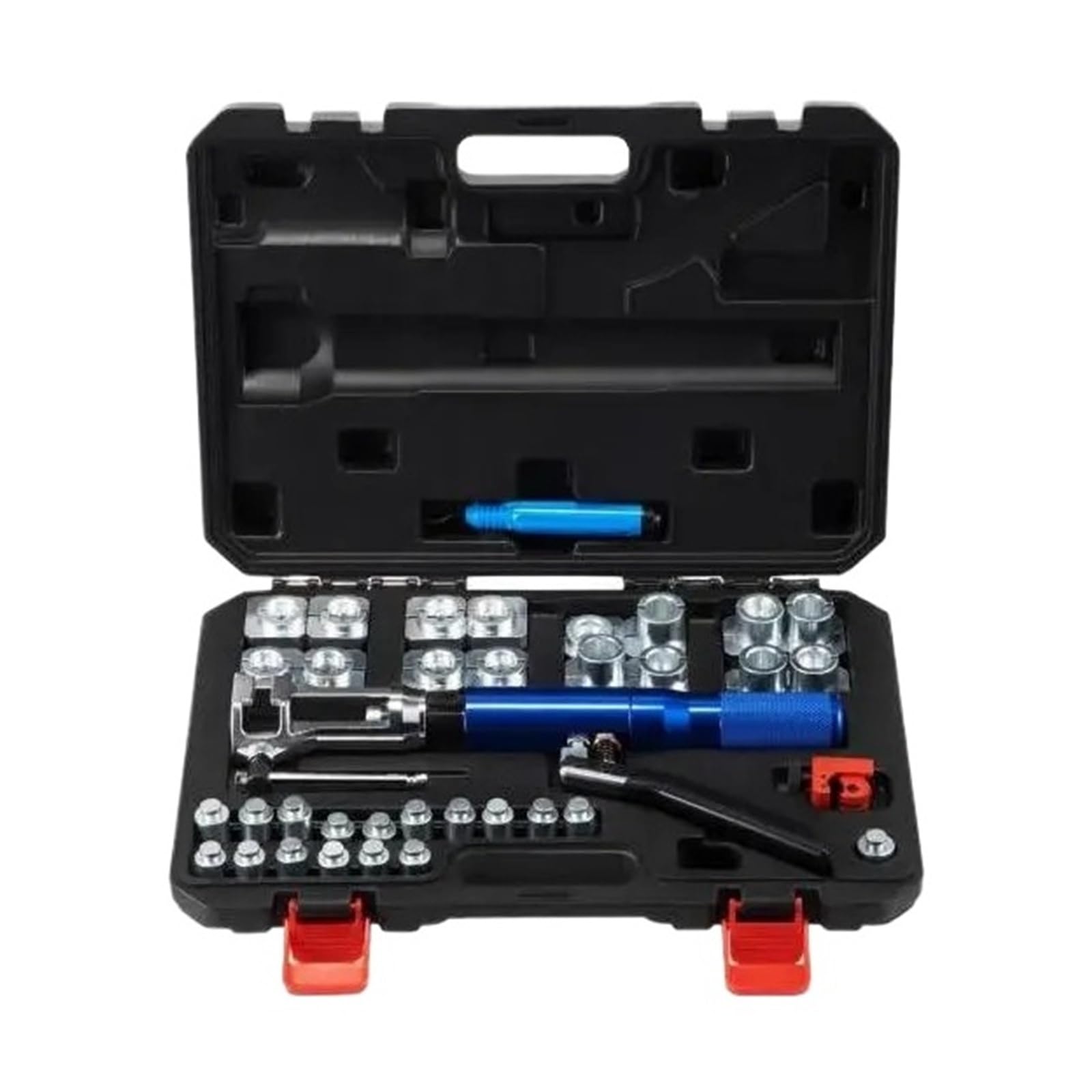 Kit di utensili for espansione idraulica e doppia svasatura, espansore for tubi in rame HVAC morbido a 45°, strumento di riparazione for svasatura freni da 3/16" a 1/2" Ampia compatibilità