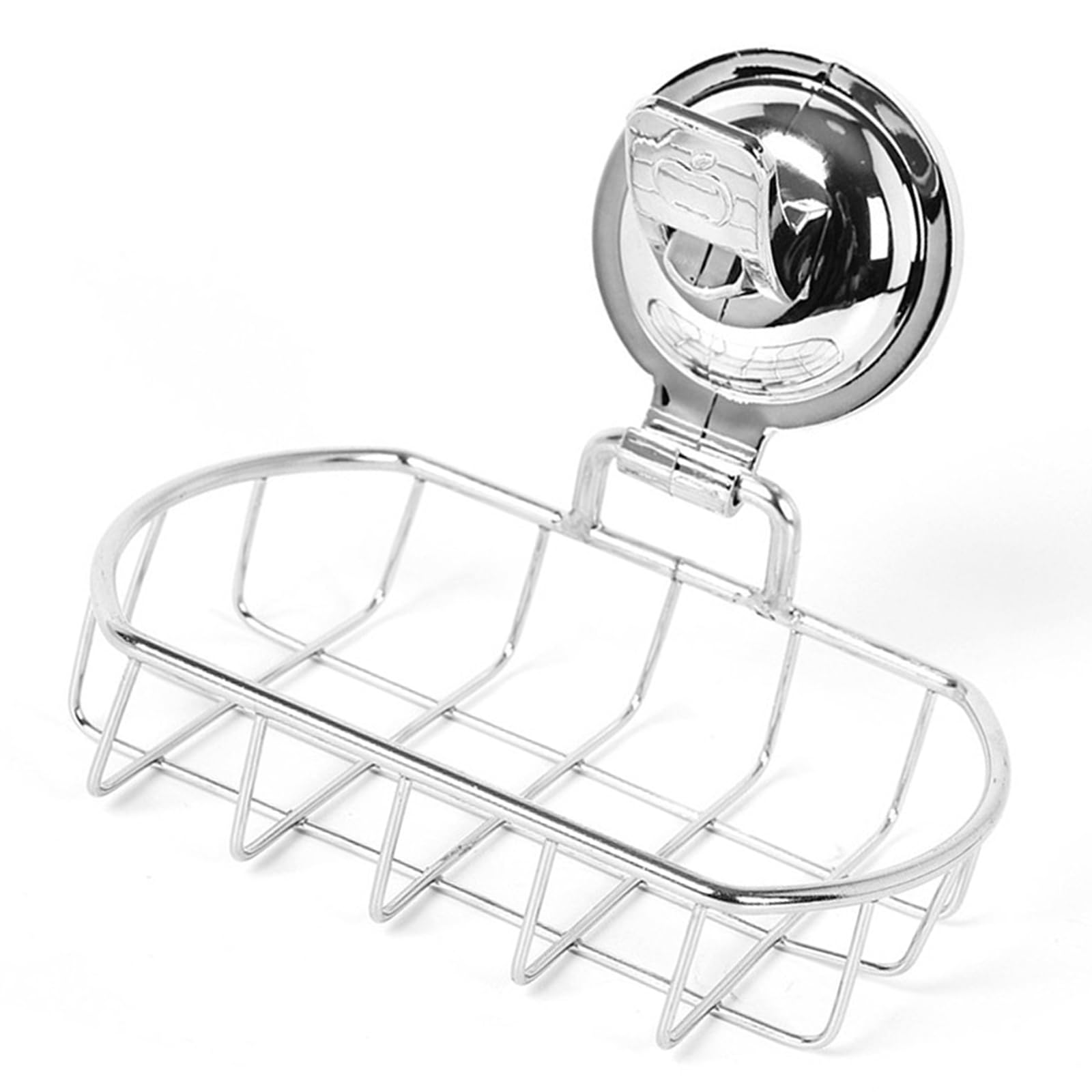 Stainless Steel Soap Vacuum Suction Cup Mount Bathroom Kitchen Storage Rustproof Design Sponge Holder Bathroom Soap Holder