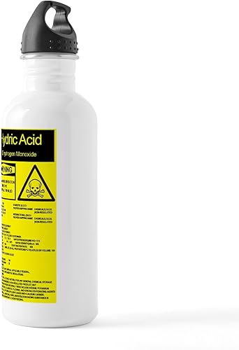 Miniatura 3 de CafePress Botella de agua de acero inoxidable con ácido hídrico, 1 botella de agua de acero inoxidable de 1.0L (34 oz)