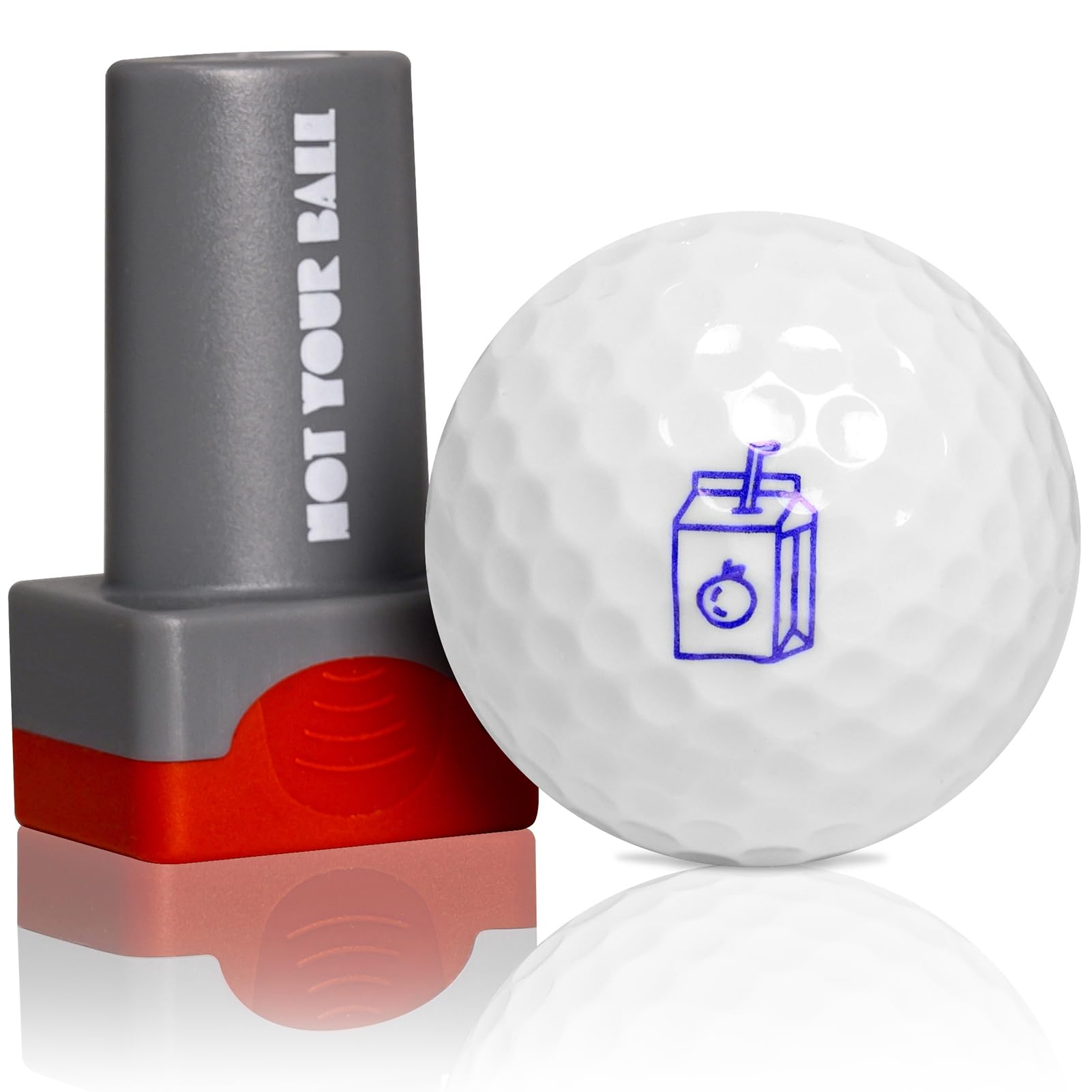 ZEETY Golf Ball Stamp, Golf Ball Stamper, Self-Inking Golf Ball Stamp Marker to Identify Golf Balls, Golf Gift Golf Accessories for Men and Women Golfers (Birdie Juice)