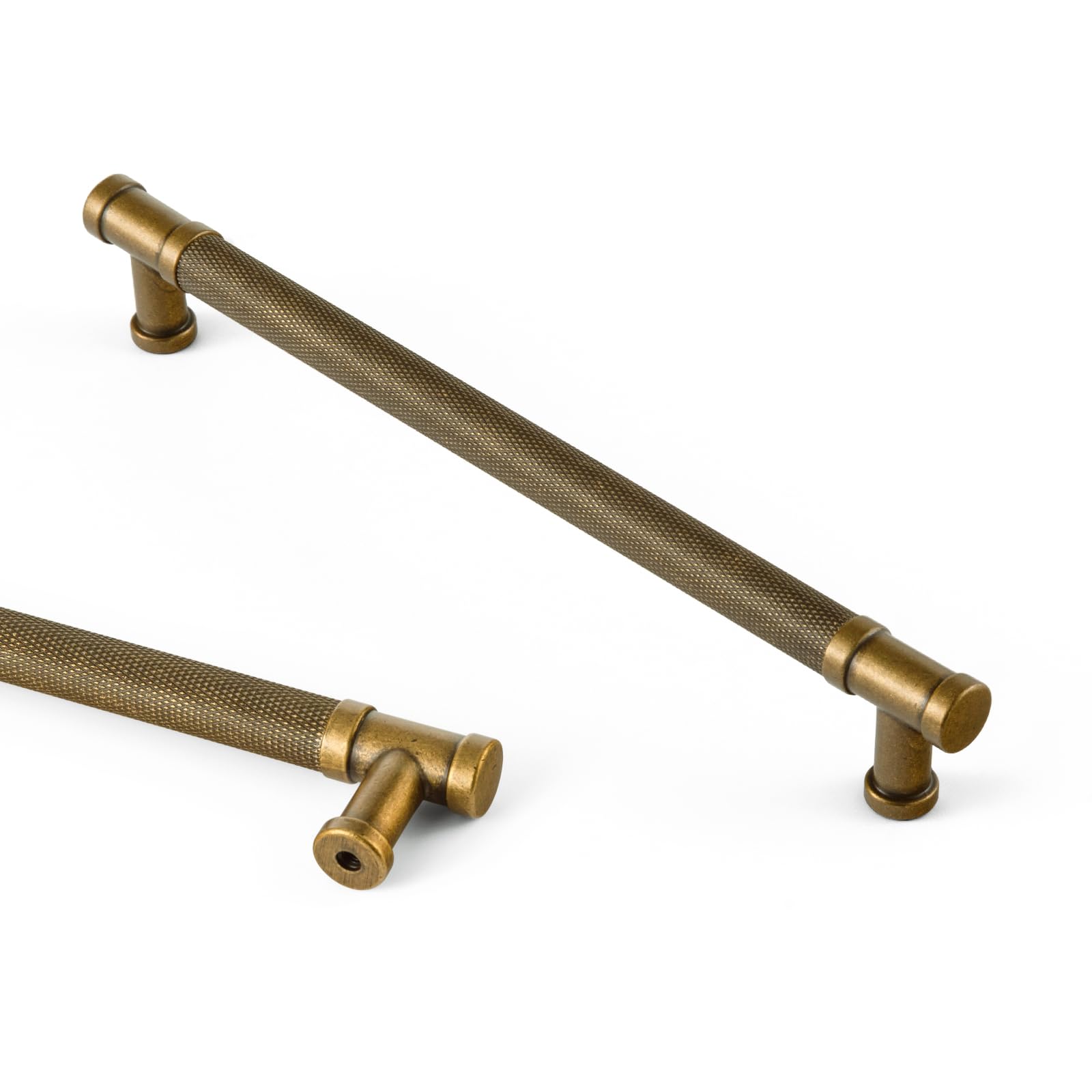 Antique Brass Cabinet Pulls - Vintage Drawer Handles -8