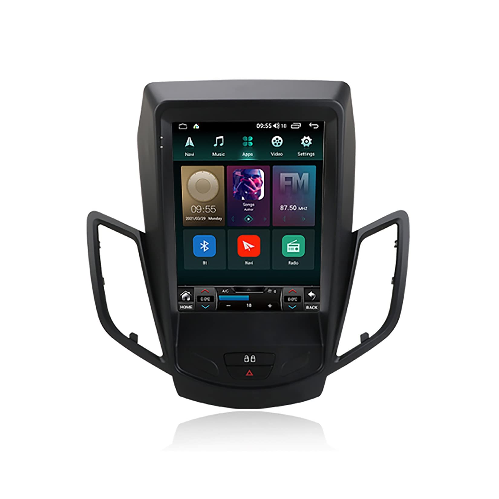 Autoradio Android 11 Double DIN pour Fiesta MK7 2009-2016 et Mirror Link
