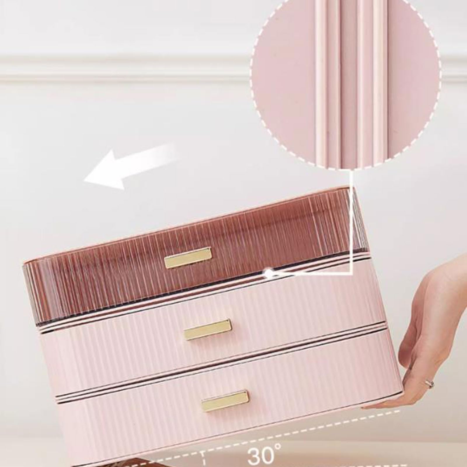 Amazon.com: Makeup Storage Box 4-Tier Stackable Makeup Organizer