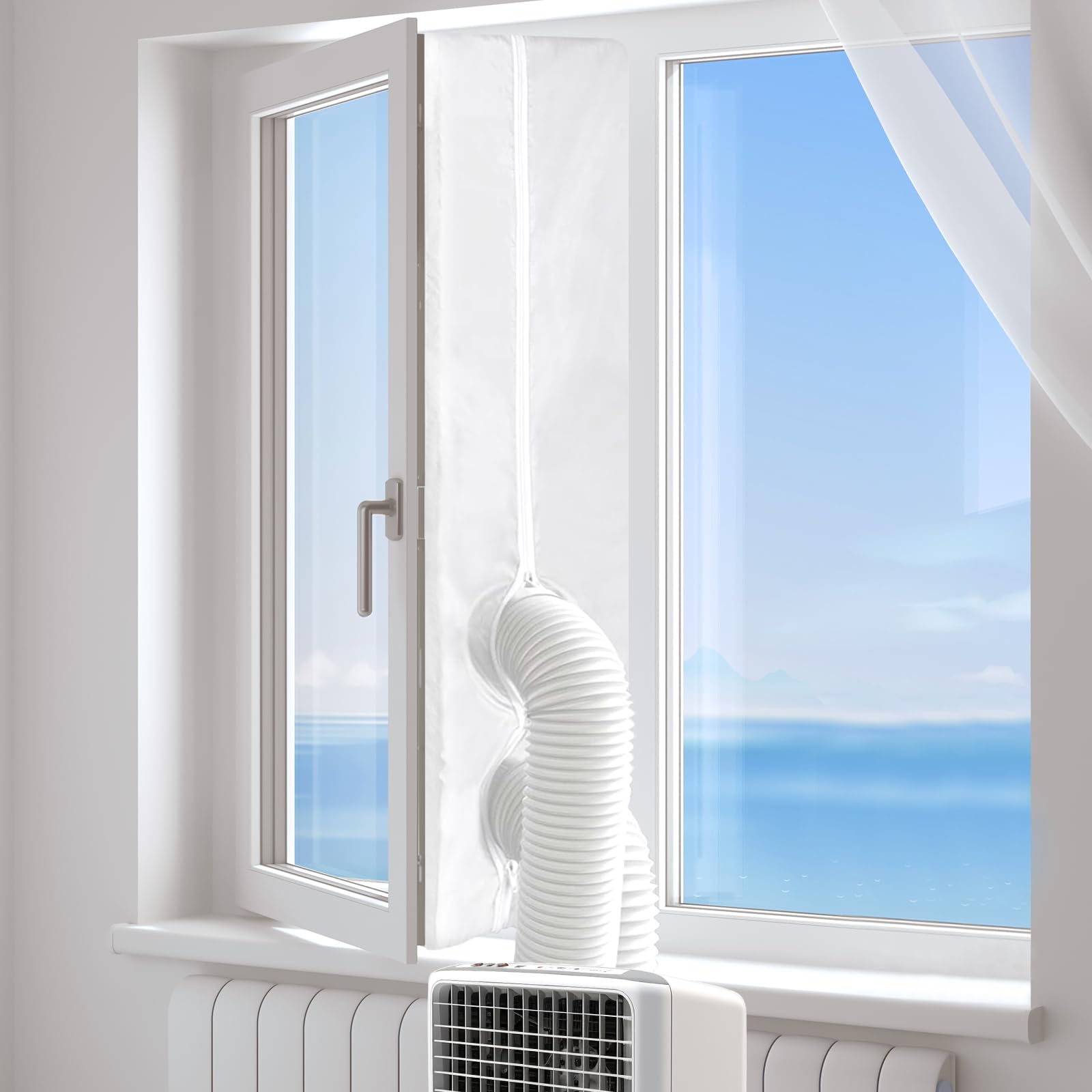 Joint de fenêtre pour climatiseur Mobile, arrêt air Chaud 4m | Sécheur d'air comprimé, convient pour fenêtres à battants, lucarnes, arrêt air chaud 4m