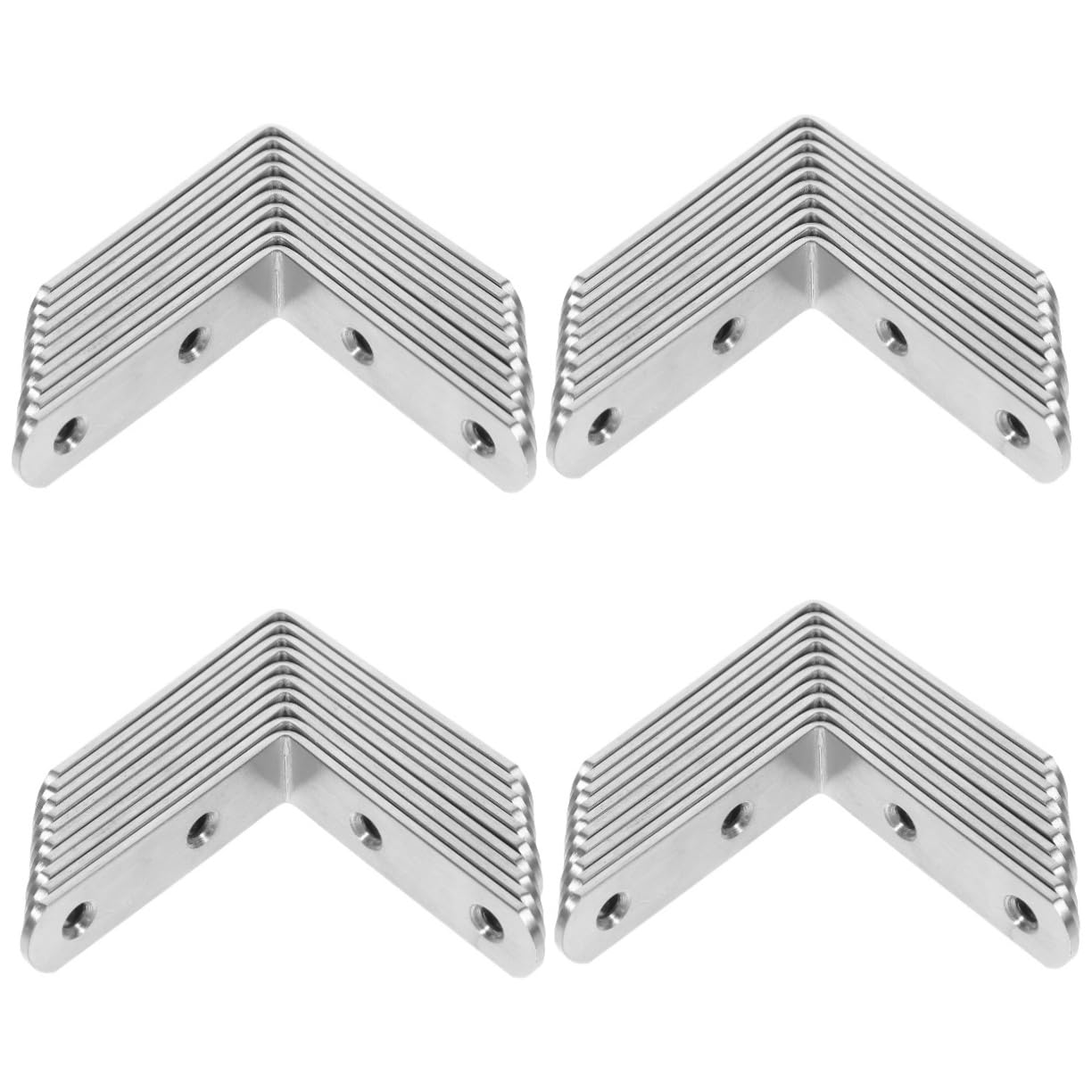 ULTECHNOVO 40pezzi Staffe Angolari Inox Per Supporto Shelf Legno Inossidabile Resistente Per Progetti Fai Te e Arredamento Mobile
