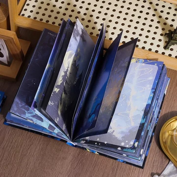 Image of Alokik Enterprise Whispers Of the Forest Luxury A5-256 Pages Vintage Fantasy Art Cover Hard Cover with Golden Accents Bohemian Style Personalized Notebook for Scrapbooking and Journaling Diary for Best Gift