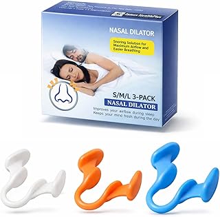 Snoring Relief Nose Clip for Men &amp; Women | Reusable Silicone Nasal Dilator for Better Airflow &amp; Peaceful Sleep | Soft Anti...