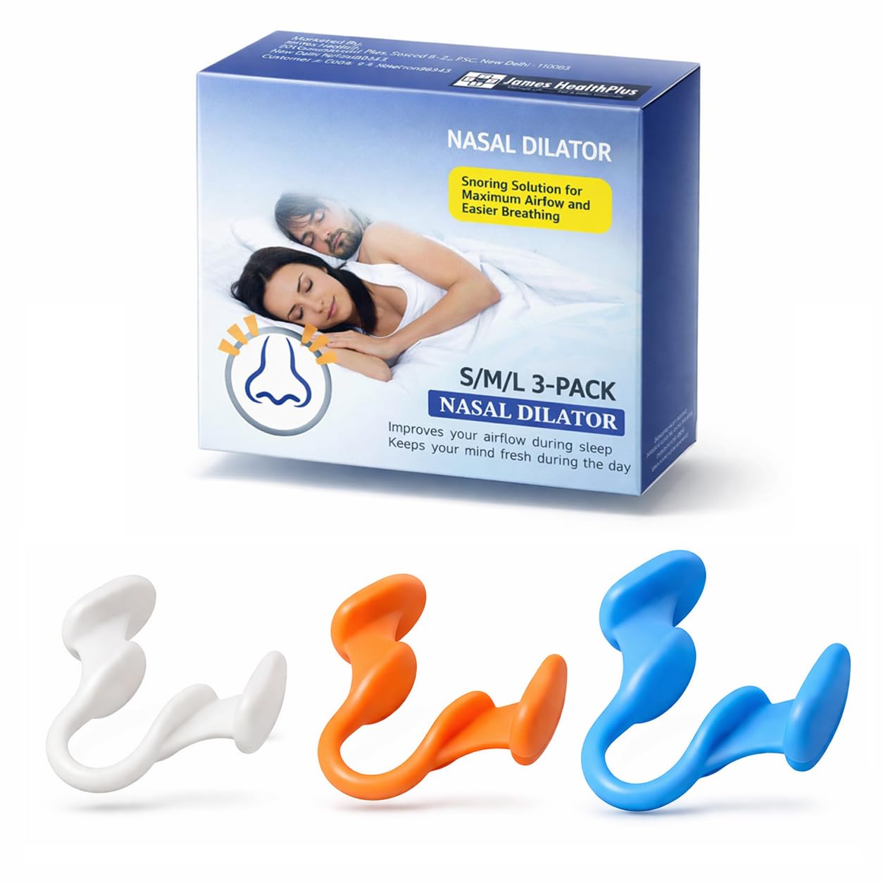 Anti Snoring Nose Clip for Men & Women | Reusable Silicone Nasal Dilator for Easy Breathing & Snoring Relief | Comfortable Sleep Aid Snore Stopper (3 Sizes S/M/L, Soft Fit Design)-image-30