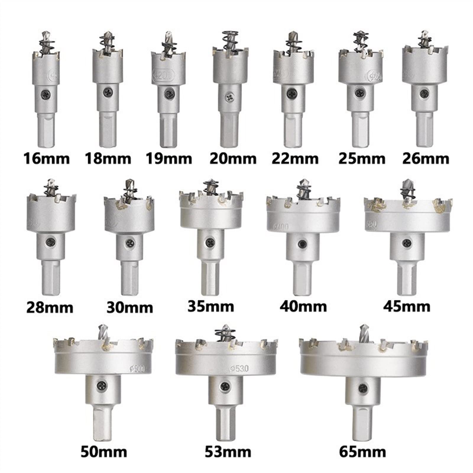 Cortador De Brocas De Carburo De Tungsteno For Placa De Acero Inoxidable, Taladro De Corte De Metal De Hierro, 1 Uds.(6pcs Set)