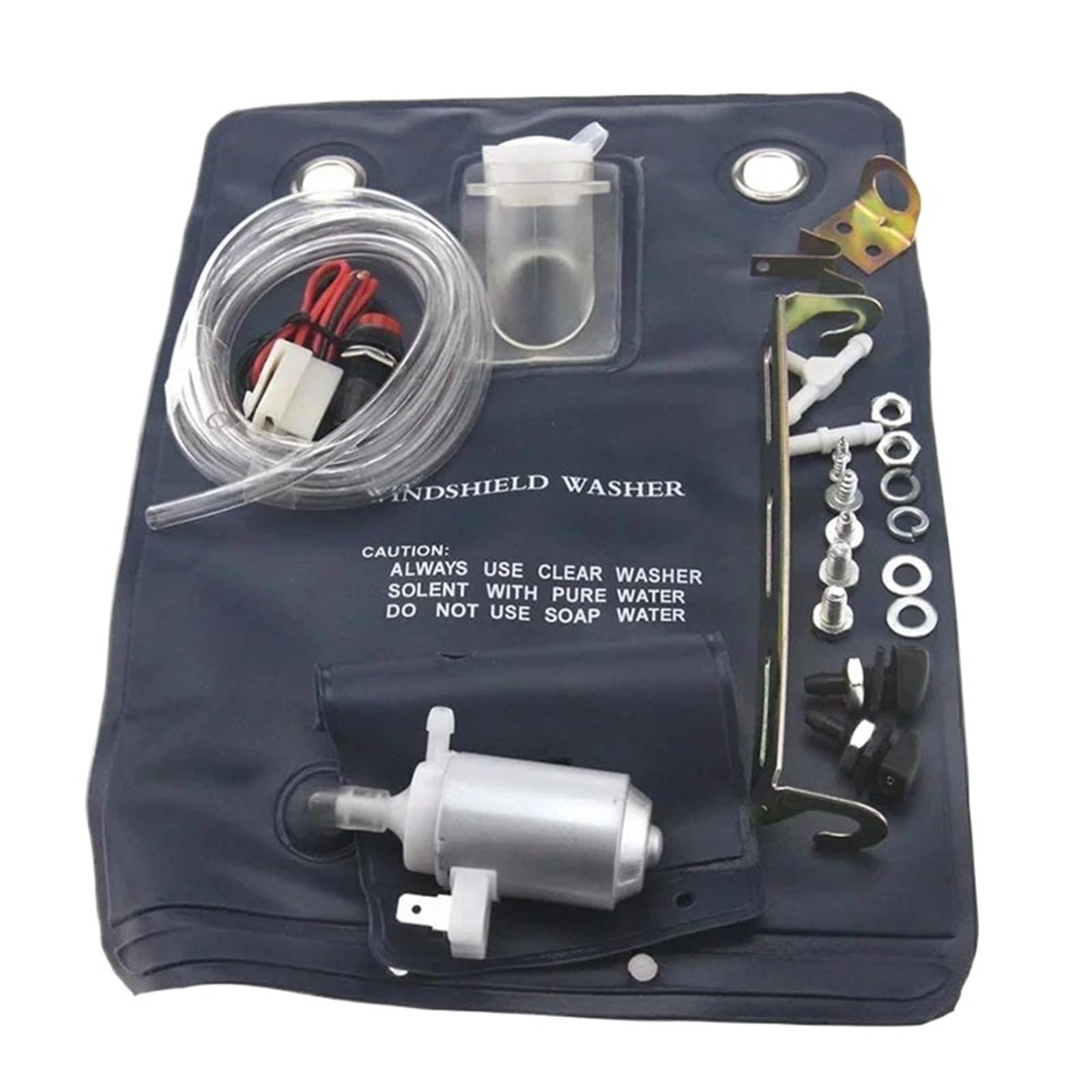 Spryskiwacz szyby czołowej B07A-12V 1 litr pojemność wodna czyszczenie okien samochodu szyba przednia spryskiwacz przedniej szyby Auto pompa torba zestaw 151286776374 Pompa spryskiwacza