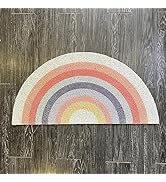 Creative Door Mat Durable Welcome Mat Anti Slip Doormat Entryway Doormat Half Round Rubber Rugs f...
