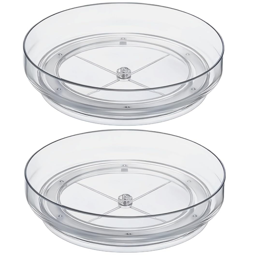 ANBOXIT Lazy Susan Cupboard Organiser, 30cm Wooden Lazy Susan Turntable