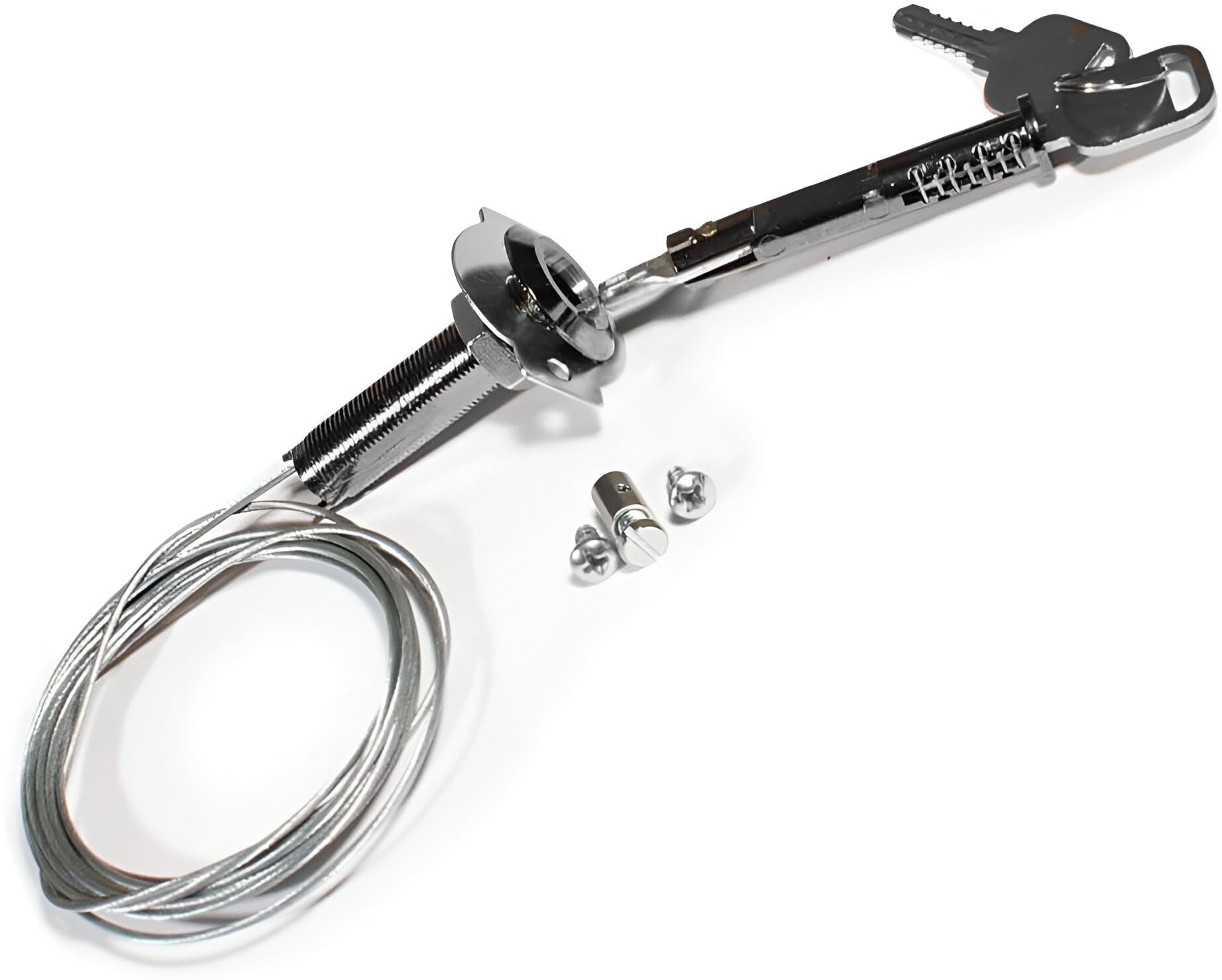 Desbloqueo de emergencia para garaje con 2 llaves, cerradura universal de liberación de emergencia, aleación de zinc duradera, fácil acceso en caso de corte de energía, cable de 2 m para