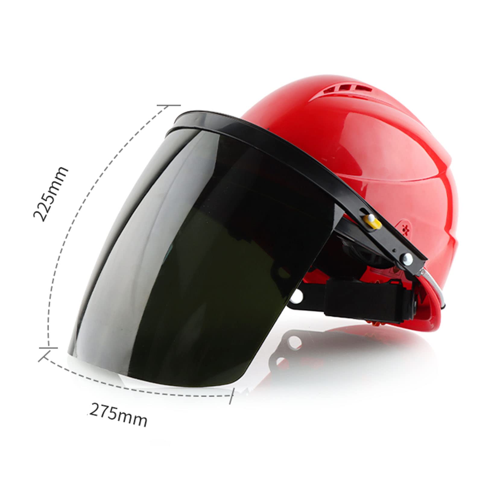 Casco de Seguridad para Casco de Trabajo, Casco de Motosierra Casco de Seguridad para silvicultura Casco Protector de Seguridad con Pantalla Negra