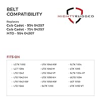 Vista 3 de MightyRugged 954-04207 Correa de transmisión de repuesto para podadora, correa resistente de aramida y 79.3 pulgadas para Cub Cadet LTX 1042, LTX