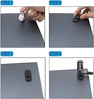 Vista 3 de Paquete de 5 placas de seguridad autoadhesivas antirrobo con ranura para cables para bloquear laptops, Mac Book, tabletas, iPad u otra computadora