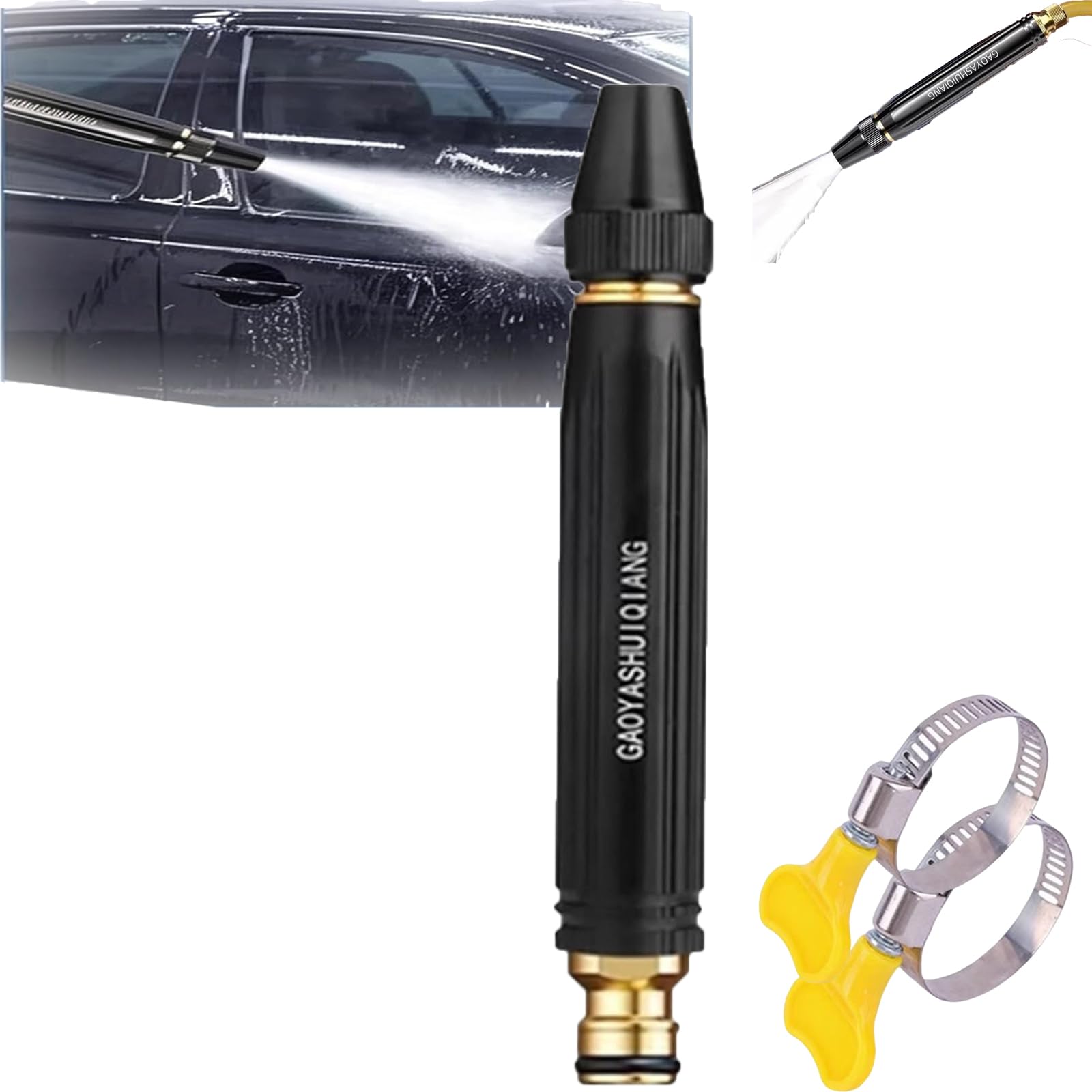 Home High-Pressure Car Wash Water Gun with Booster Nozzle, a Must-Have for Watering Plants and Vegetables, and car Washing,Strong Water Gun for Lawn Maintenance (1PC)