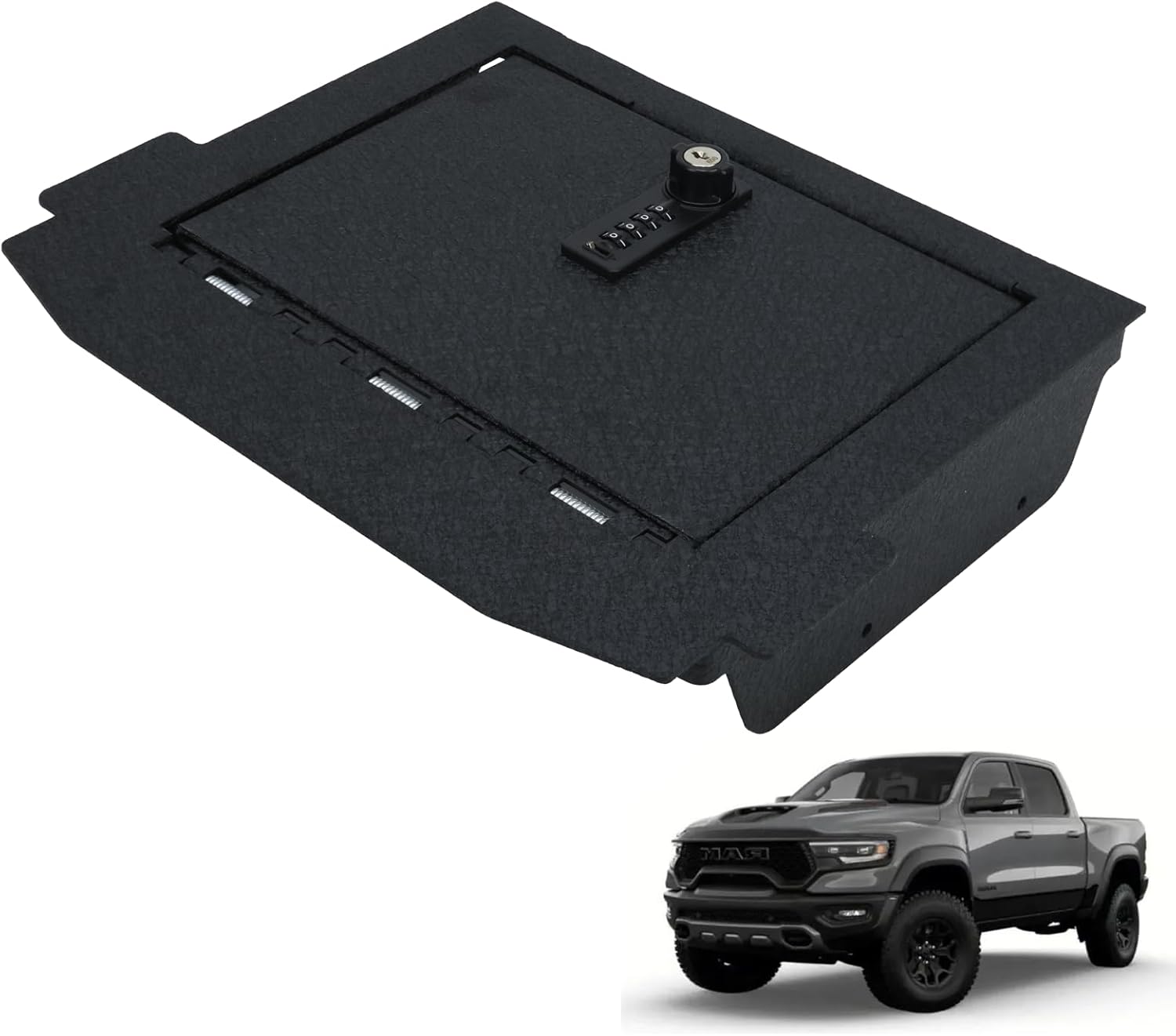 OETEX Center Console Safe for Car, Invehicle Lockbox