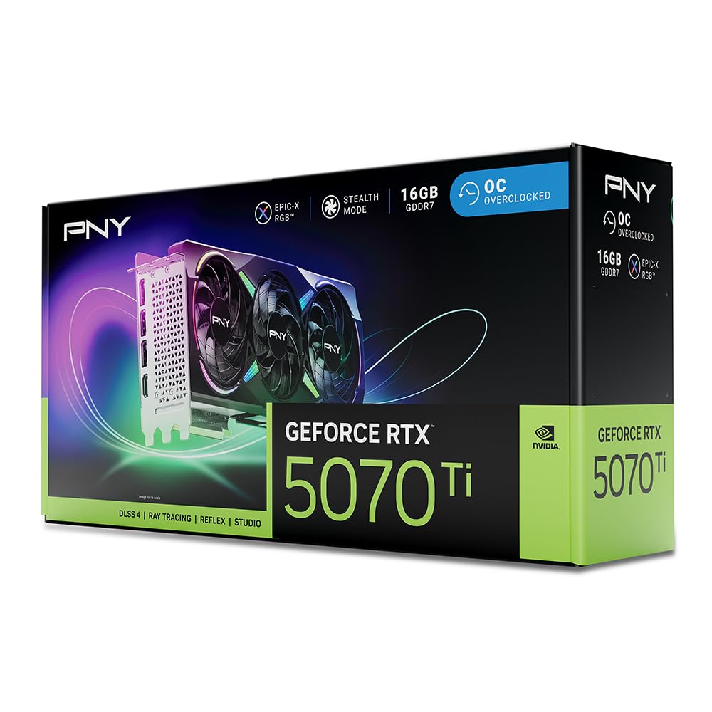PNY GeForce RTX 5070Ti 16GB ARGB OC Triple Fan DLSS 4