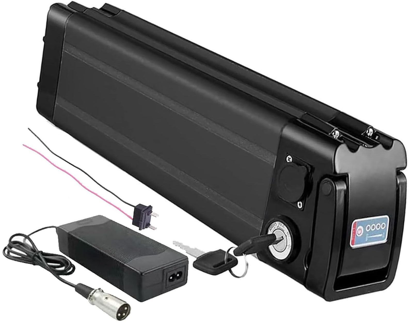 Batería Bicicleta eléctrica 48V 15Ah 20Ah 25Ah, Batería Ebike 48V 15Ah 20Ah 25Ah Batería Iones Litio Batería De Alta Potencia con Cargador para 200W 500W 800W 1000W Moto