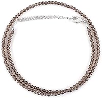 Vista 51 de Collar de choker de piedras preciosas naturales ZEMBIENCE, cuentas redondas facetas, joyería bañada en plata, cristales curativos, cumpleaños, hecha