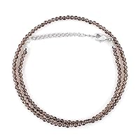 Vista 242 de Natural Moonstone Gemstones Choker Necklace, Faceted Rounds Beads, Silver Plated Jewelry, Healing Crystals, Birthday, Handamde, Minimalist, Women