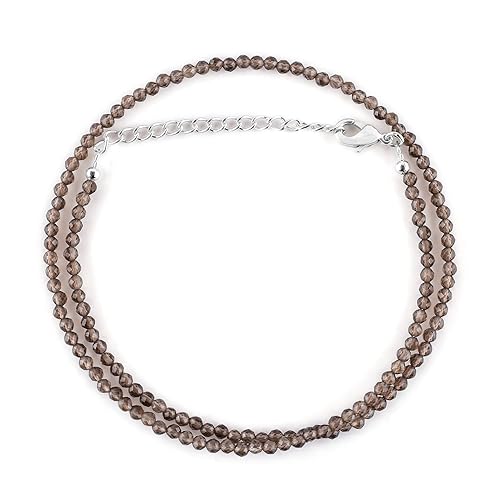 Miniatura 242 de Natural Moonstone Gemstones Choker Necklace, Faceted Rounds Beads, Silver Plated Jewelry, Healing Crystals, Birthday, Handamde, Minimalist, Women