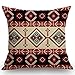 rdzenny amerykański południowo-zachodni nadruk poszewka na poduszkę, aztecki poszewka na poduszkę, Navajo geometryczny wzór juta poszewka na poduszkę poszewka na poduszkę kanapa sofa dekoracyjna kwadratowa 45 x 45 cm