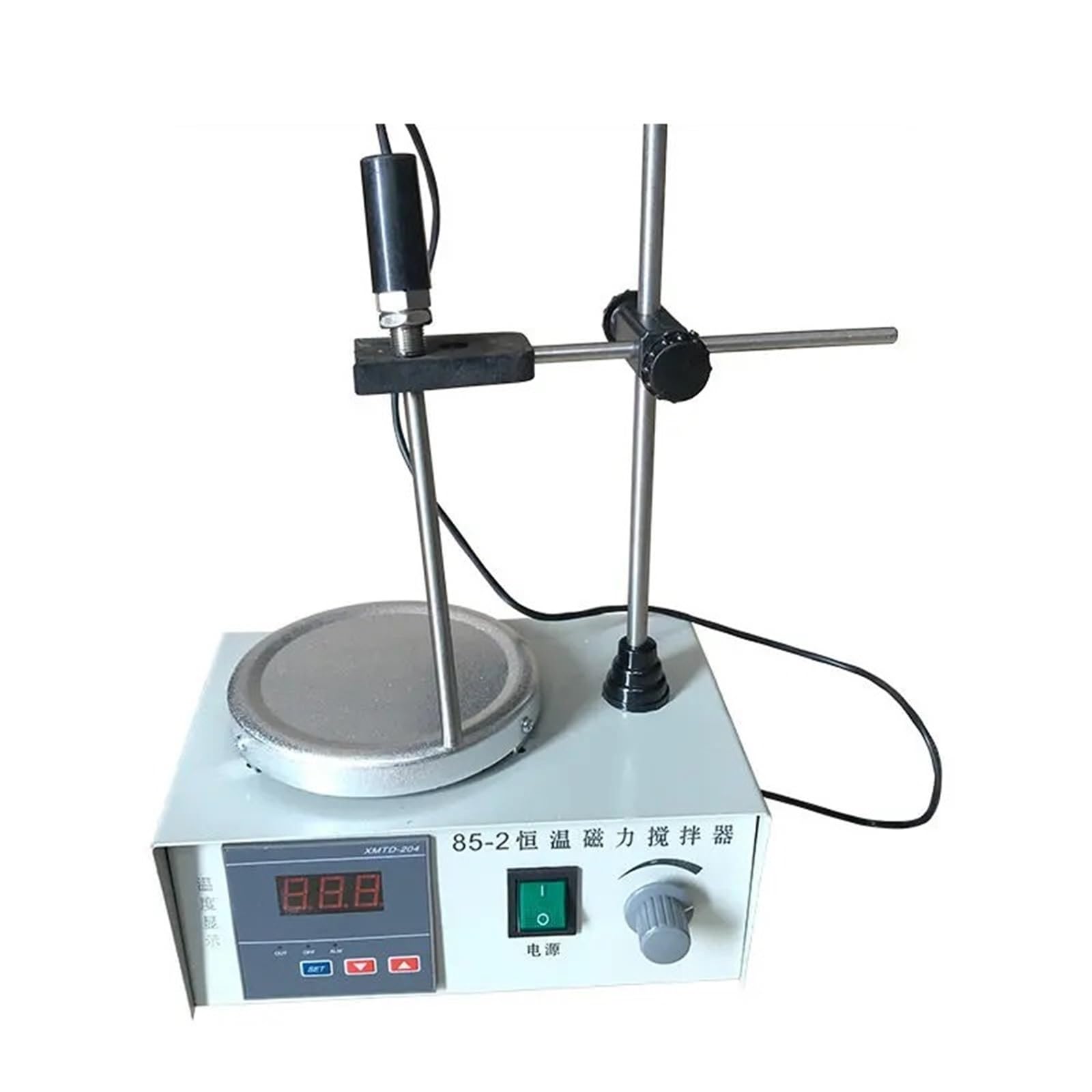 Agitador magnético, Agitador magnético termostático con pantalla digital y placa calefactora de acero inoxidable de 100 a 2000 rpm y 85-2, para pintura, esmalte de uñas, agitador de laboratorio