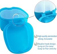 Vista 6 de Keedolla Vaso para Dentaduras Estuche de Retenedor de Ortodoncia, Caja de Baño para Dentaduras Estuche para Protector Bucal Dental de Limpieza