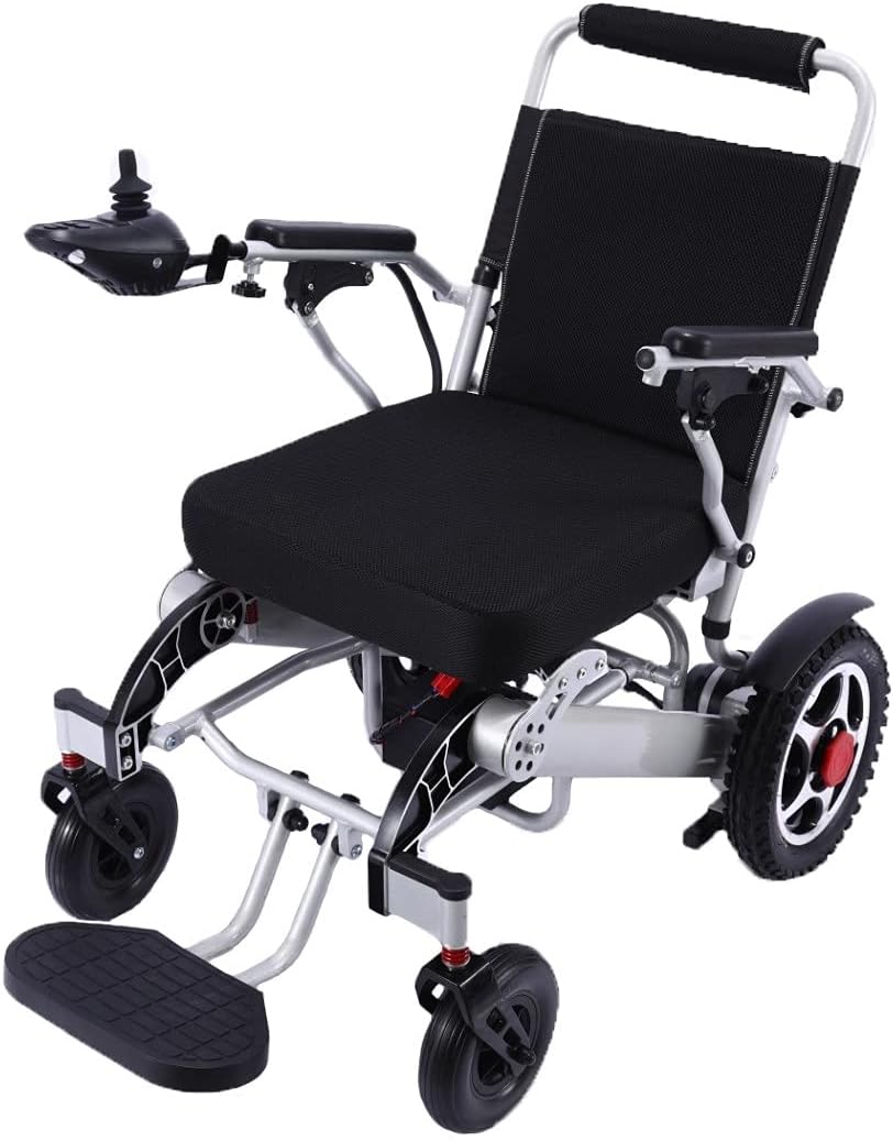 Weatherproof, Foldable Sturdy Dual Motorized Powerful Electric Wheelchair. Airplane Ready. Stronger, Longer Range. (Model 2) : Health & Household