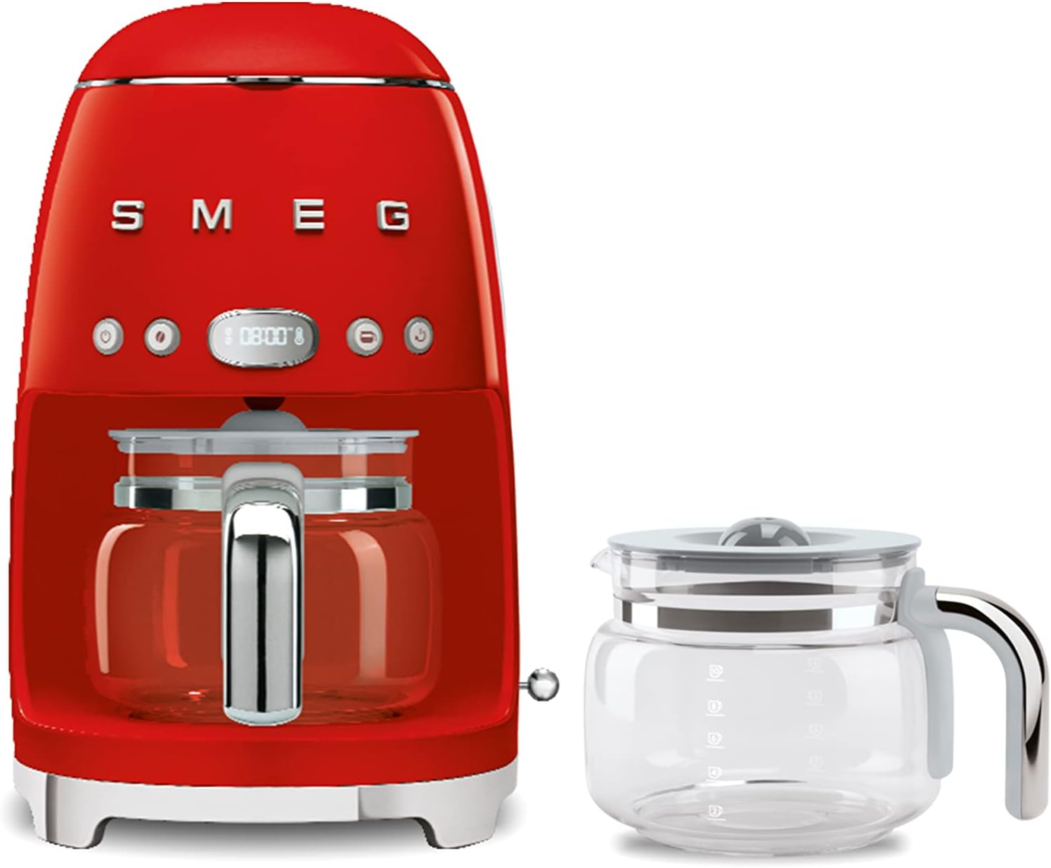 Smeg 50's Retro Drip Coffee Maker with Extra Glass Carafe (Cream)