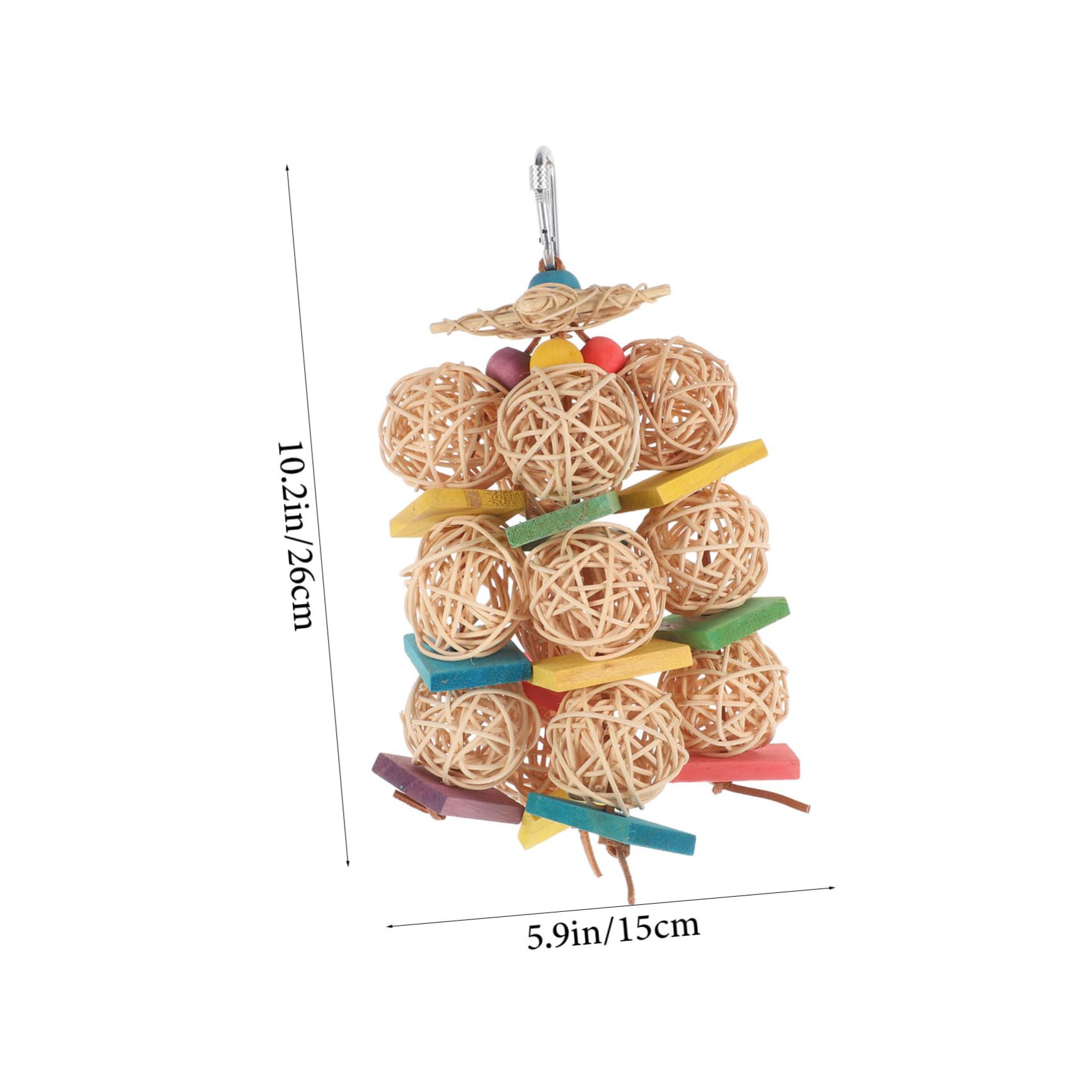 BESPORTBLE Large Hanging Bird Chewing for Parrots Durable Shredding with Design Promotes Physical Activity Emotional for Macaws African Greys