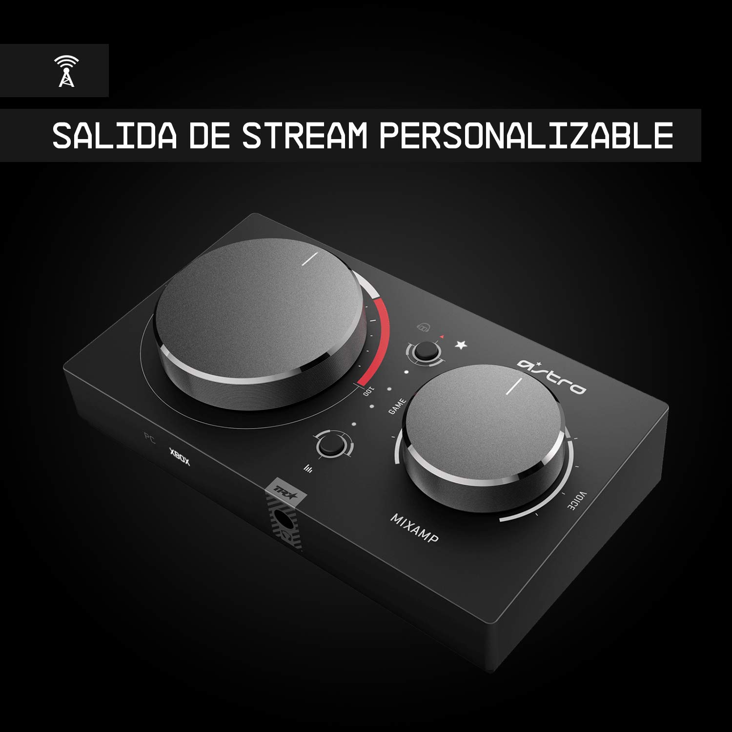 ASTRO Gaming MixAmp Pro TR Amplificador para Cascos | Auriculares 4.ª gen, Dolby Audio, tarjeta de sonido USB, Xbox Series X|S/One/PC/Mac/Switch - Negro/Rojo