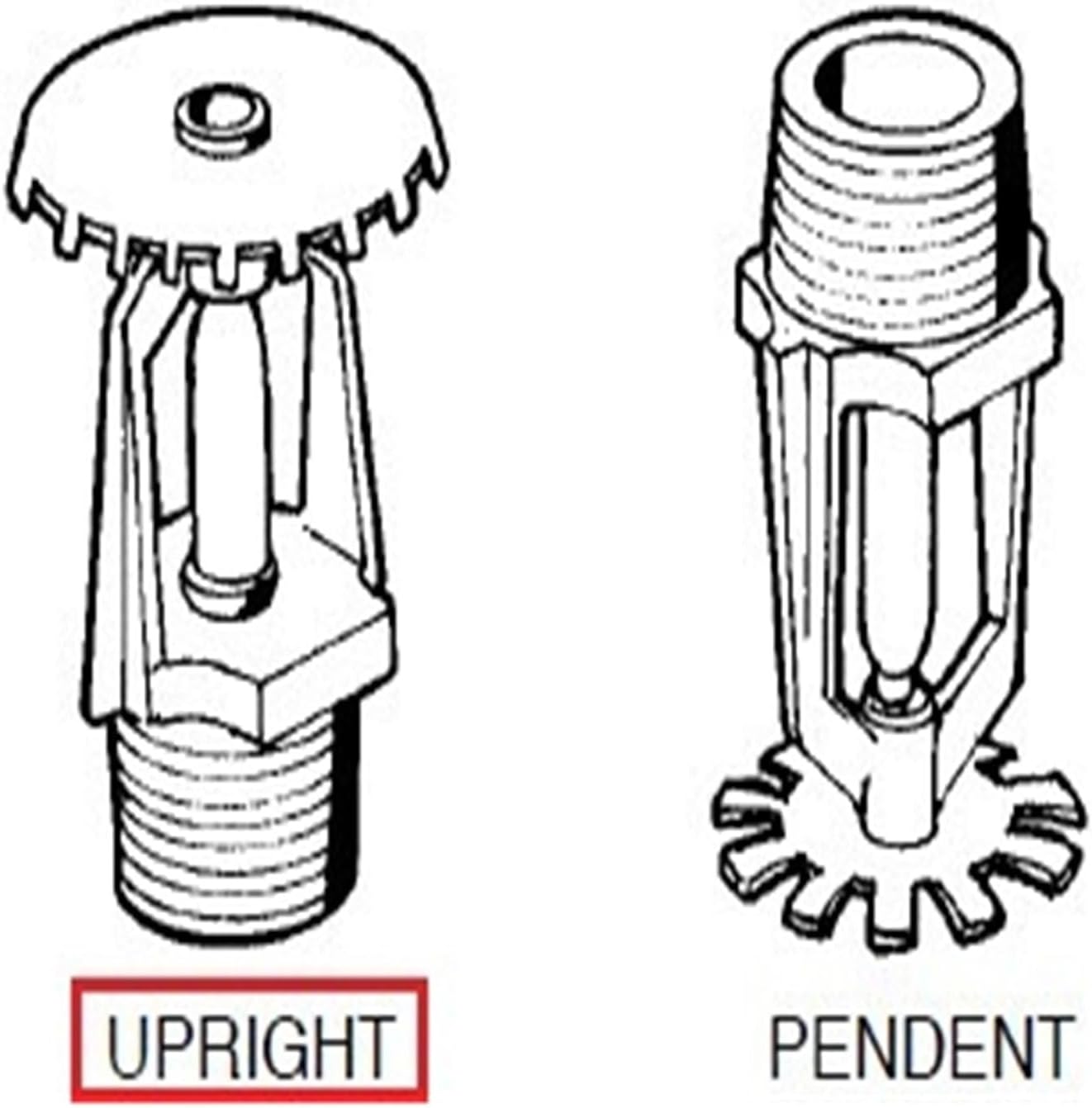 1pcs ZSTX-15 1/2" NPT Upright Fire Sprinkler Head With 68 Degree Standard Response For Extinguishing System Protection