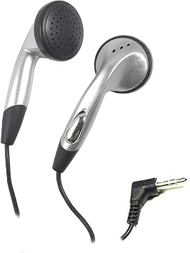 SmithOutlet 500-Pack Bulk Earbuds for Schools, Students, Classrooms - Individually Packaged - 3.5mm Wired Plug - Part SG-ID8-500 - Silver