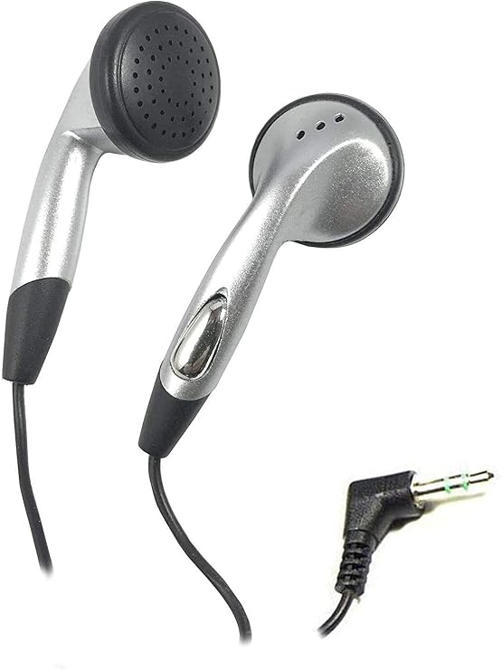 SmithOutlet 500-Pack Bulk Earbuds for Schools, Students, Classrooms - Individually Packaged - 3.5mm Wired Plug - Part SG-ID8-500 - Silver