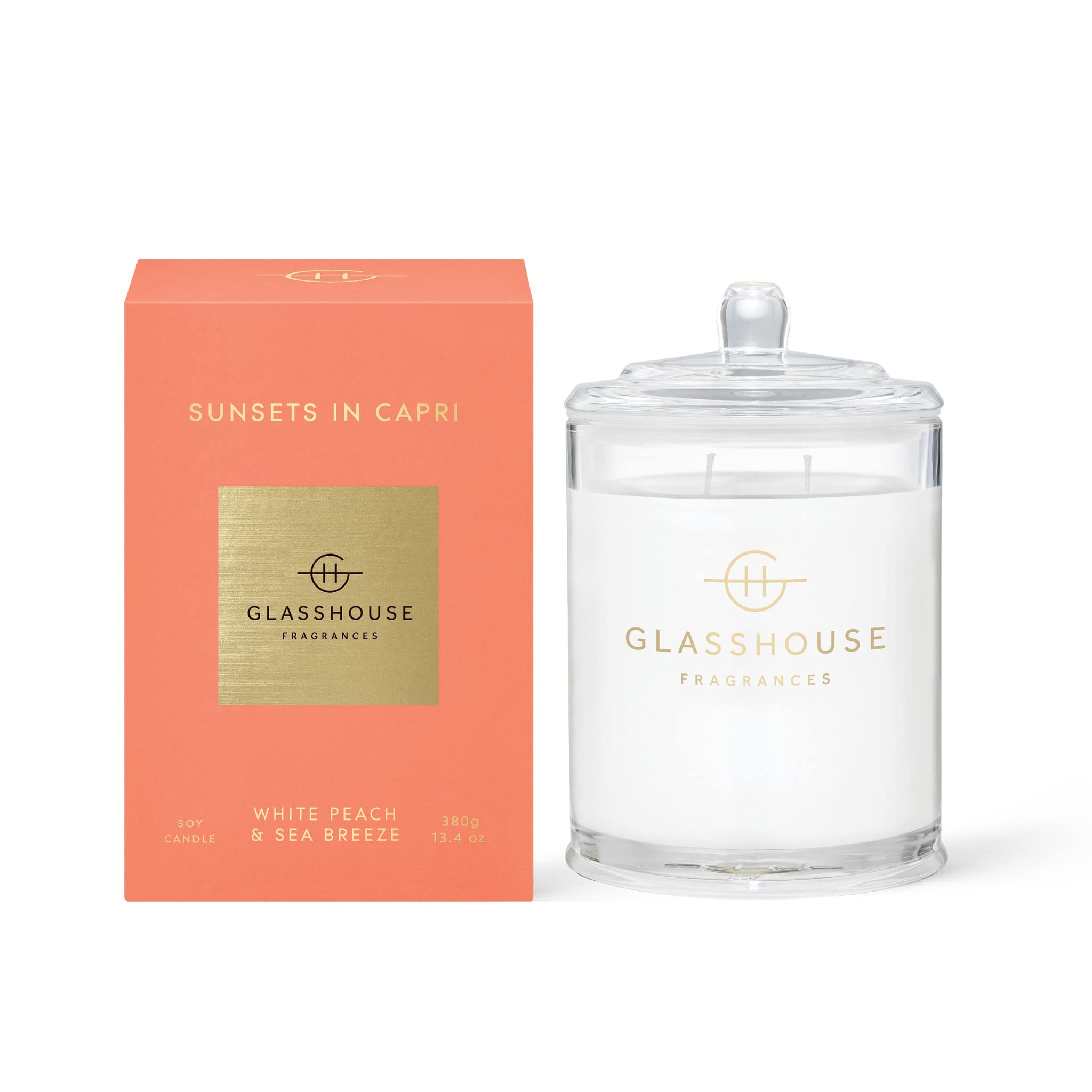 GLASSHOUSE FRAGRANCES カプリ メモワール キャンドル 天然大豆ワックスブレンド Amazon.co.jp: Glasshouse Fragrances カプリ メモワール キャンドル