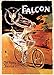 GIRL FALCON EAGLE FRANCO AMERICAN BICYCLE FRENCH VINTAGE POSTER REPRO