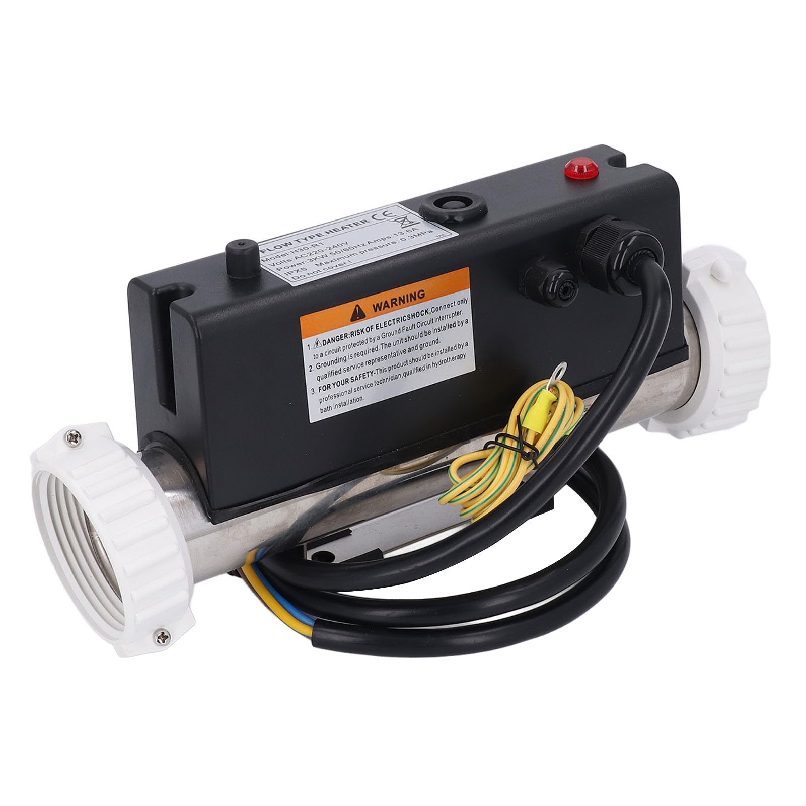 Tnfeeon Riscaldatore per Piscina Riscaldatore Elettrico per Vasca Idromassaggio Termostato per L'acqua con Controllo della Temperatura Riscaldamento Autonomo per Vasca Idromassaggio (3KW)