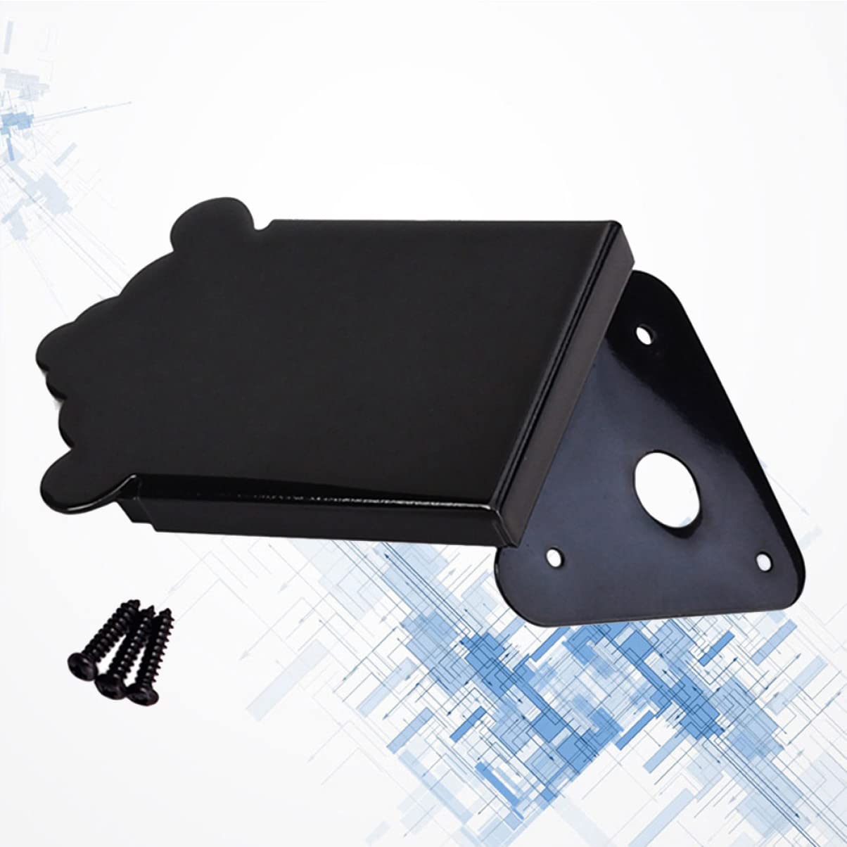 Metal Mandolin Tailpiece Schwarz Langlebiger Saitenhalter Mit Schrauben Für Mandolinen Und Gitarren Installieren Verbessert Und Sustain