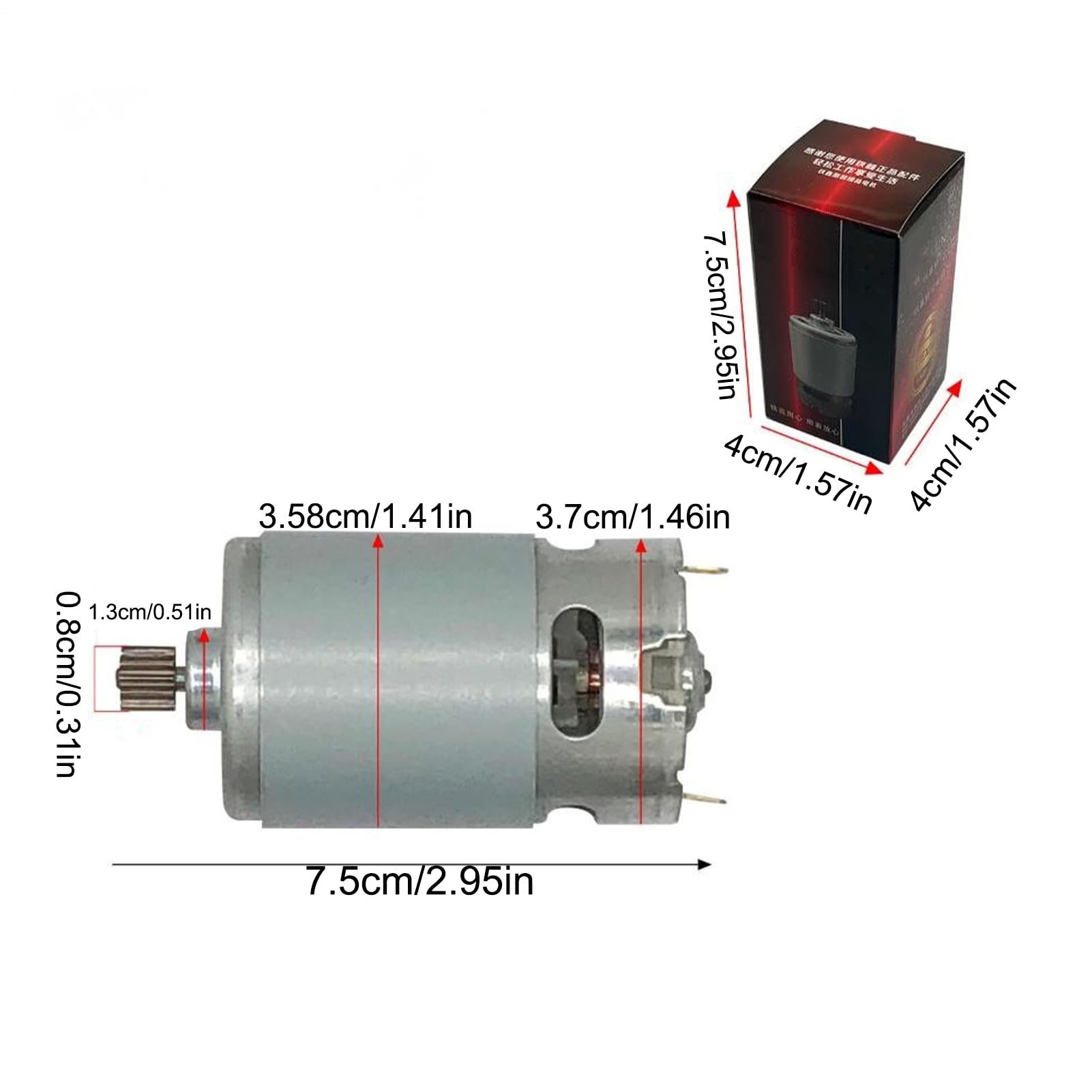 Motore da 24 V - motore hobby da 21 V, motore ad alta coppia ad alta coppia | Motoseghe in di sostituzione del cambio portatile, motore a cc a carrello elettrico a 14 denti, per pezzi di ricamb