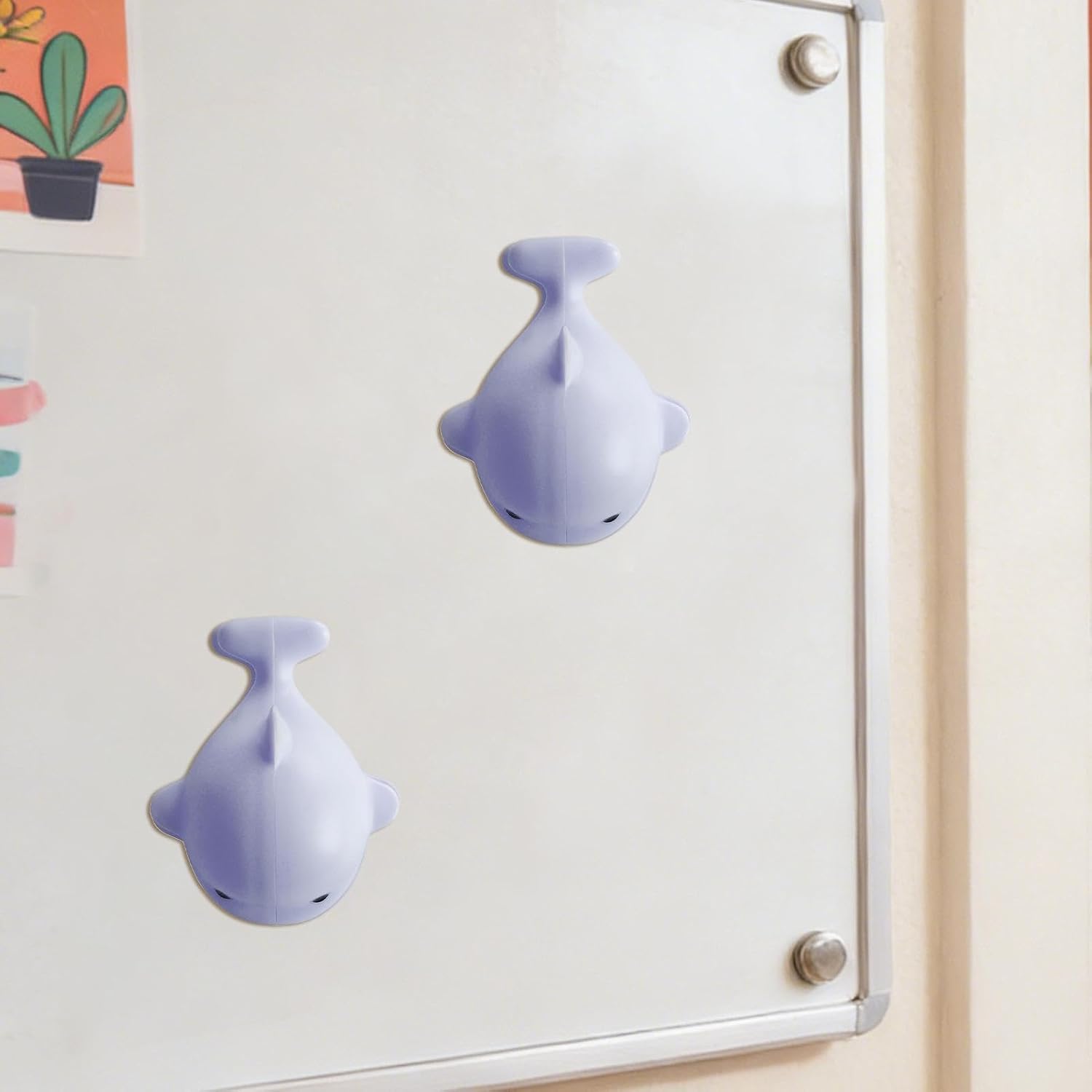 Magnetic Chip Clips for Refrigerator 2 Pieces Cute Fun Whale Sealing image 3