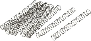uxcell Compression Spring,304 Stainless Steel,4mm OD,0.3mm Wire Size,40mm Free Length,Silver Tone,10Pcs