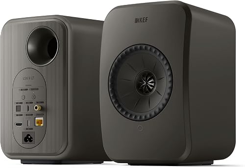 KEF LSX II LT Enceintes Hi-FI Connectées, Gris Graphite | Musique | TV et Home Cinéma | Gaming | HDMI Arc | USB-C | Wi-FI | Bluetooth | AirPlay 2 | Chromecast | Spotify (Gris) - 3