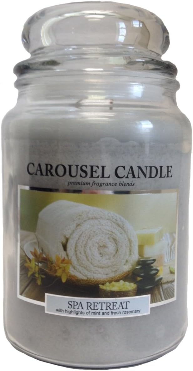 Carousel Candles Carousel Jar Candle, 23Ounce, Spa Retreat